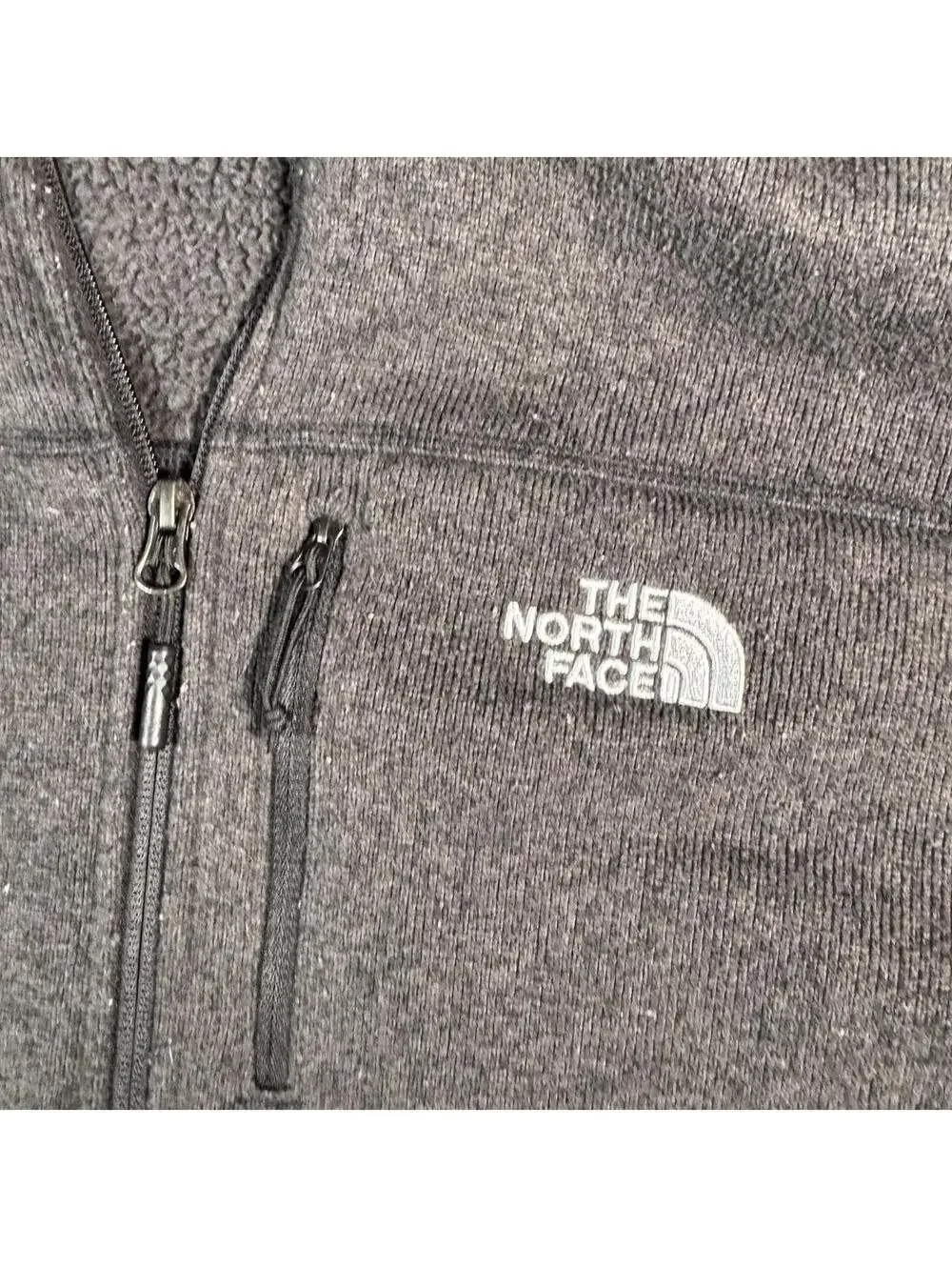 The North Face black fleece quarter zip sweatshirt